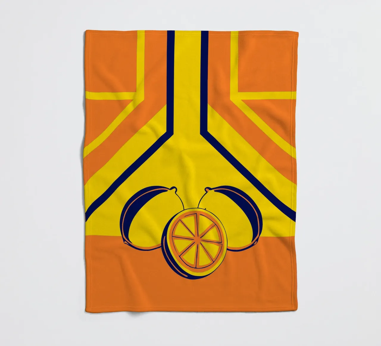 Gelbe Zitrone Fleecedecke von TODAY'S SHOP