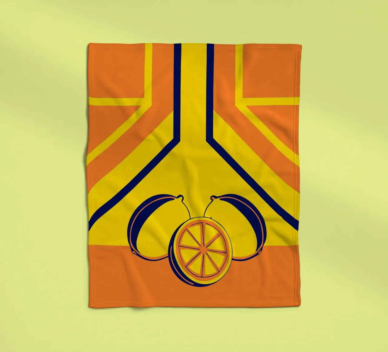 Gelbe Zitrone Fleecedecke von TODAY'S SHOP