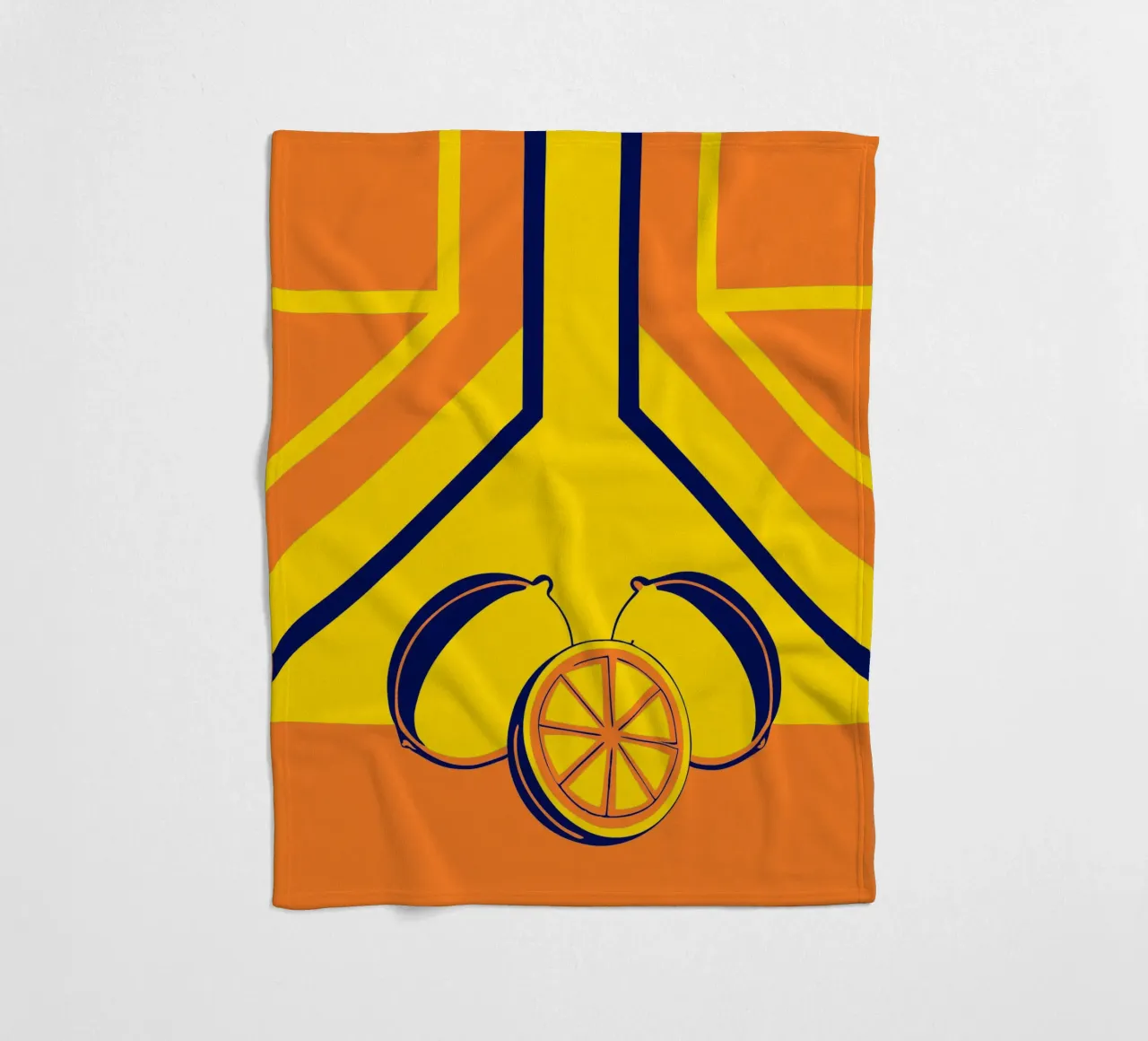 Gelbe Zitrone Fleecedecke von TODAY'S SHOP