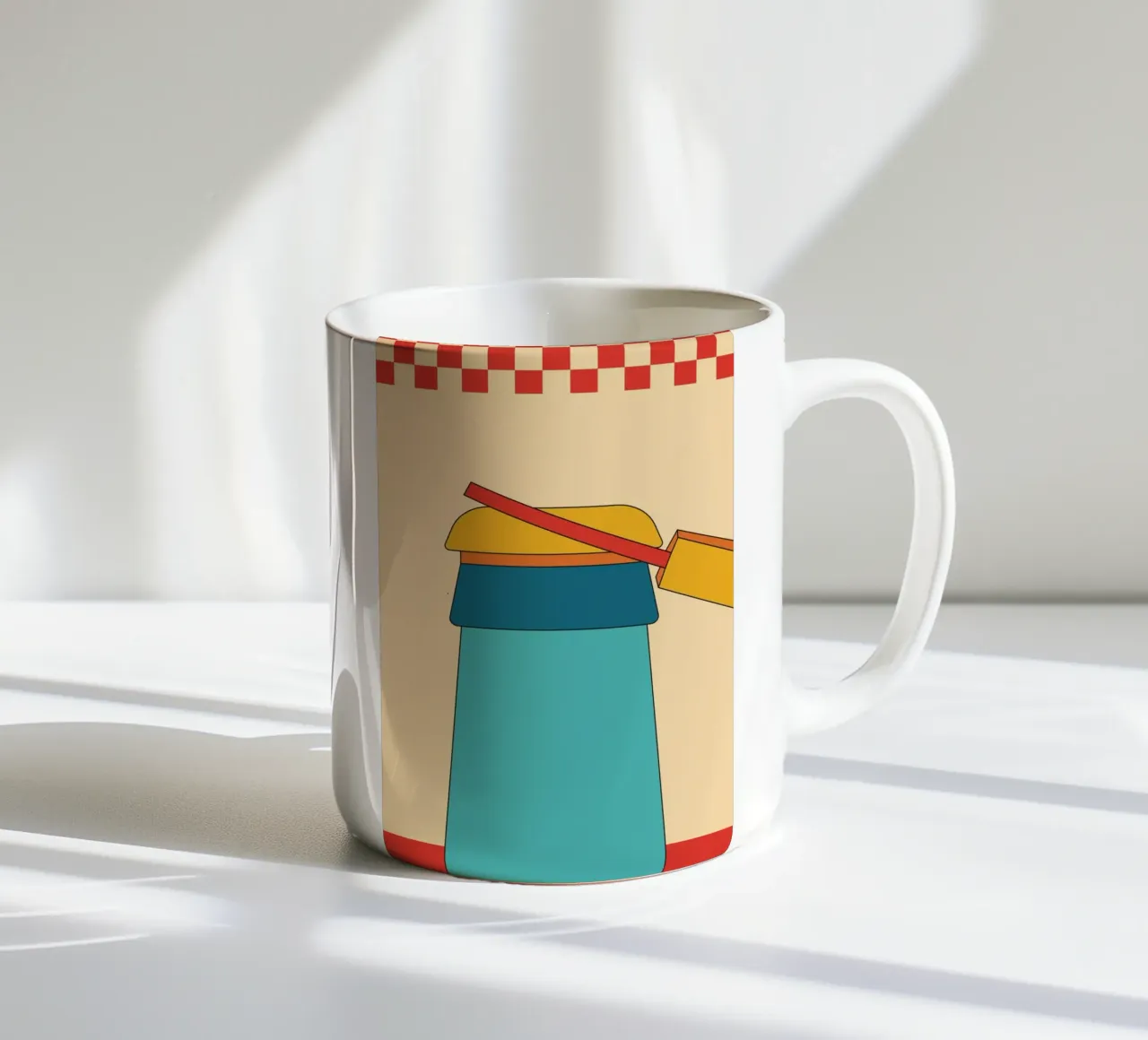 Bottle Open Retro tazza in ceramica da galihstudio