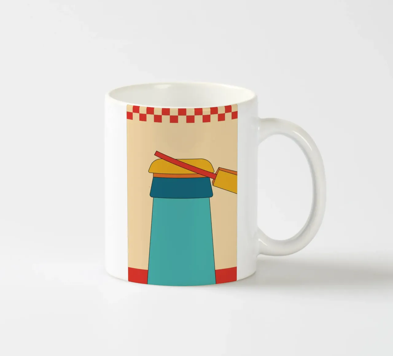 Bottle Open Retro tazza in ceramica da galihstudio