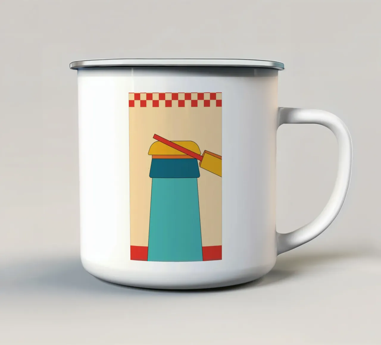 Bottle Open Retro tazza in smalto da galihstudio