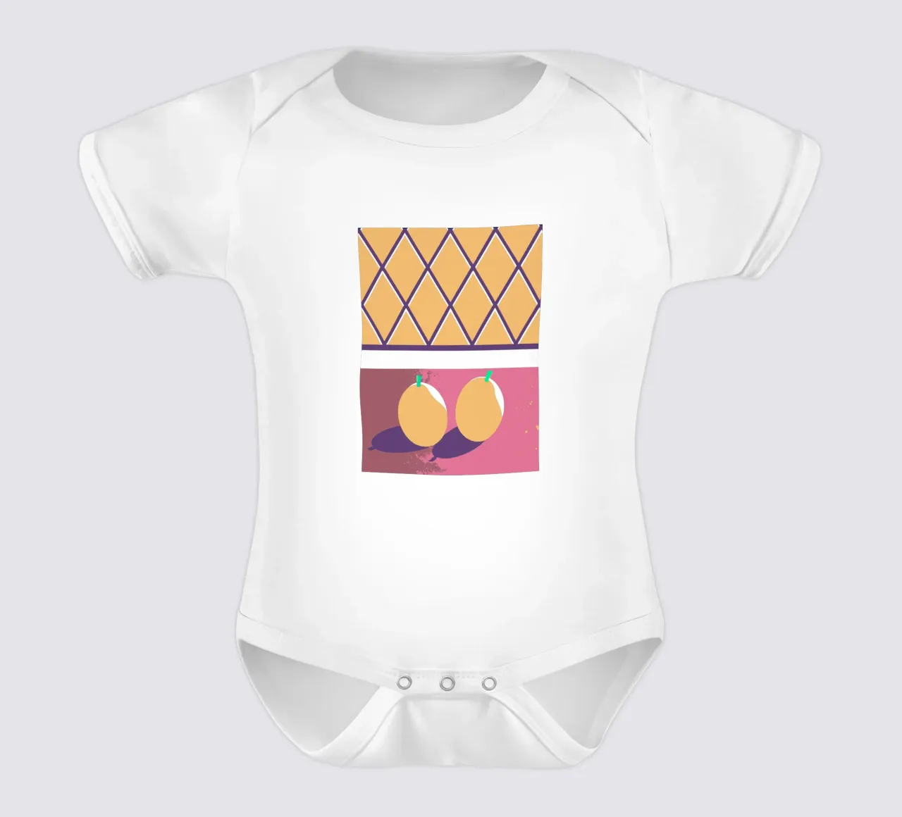 Gelbe Zitrone Kurzarm Babybody von TODAY'S SHOP