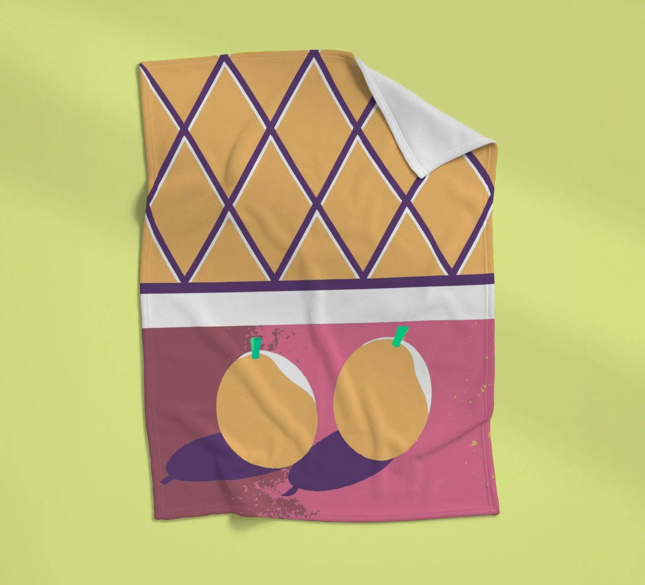 Gelbe Zitrone Fleecedecke von TODAY'S SHOP