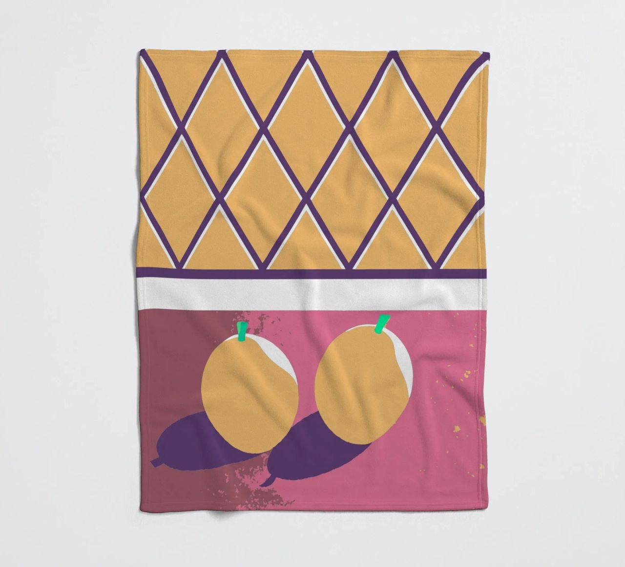 Gelbe Zitrone Fleecedecke von TODAY'S SHOP