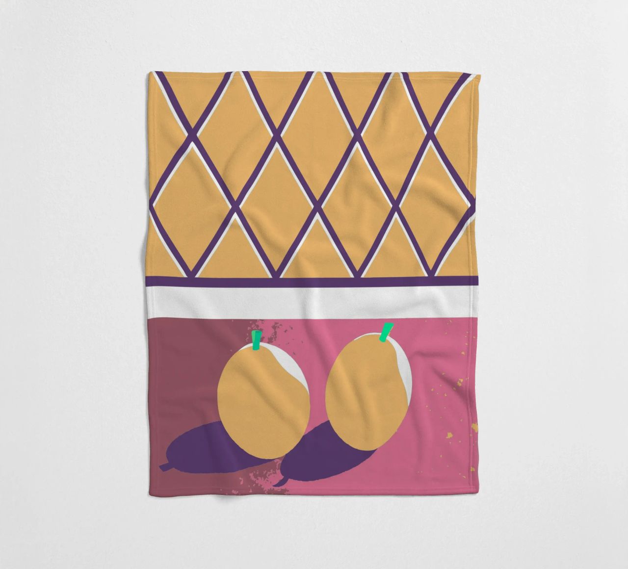 Gelbe Zitrone Fleecedecke von TODAY'S SHOP