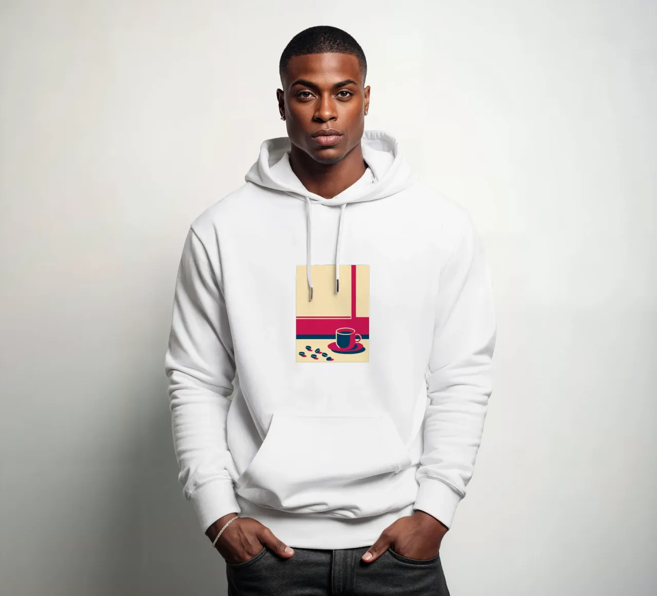 Caffè e chicchi di caffè felpa con cappuccio da TODAY'S SHOP