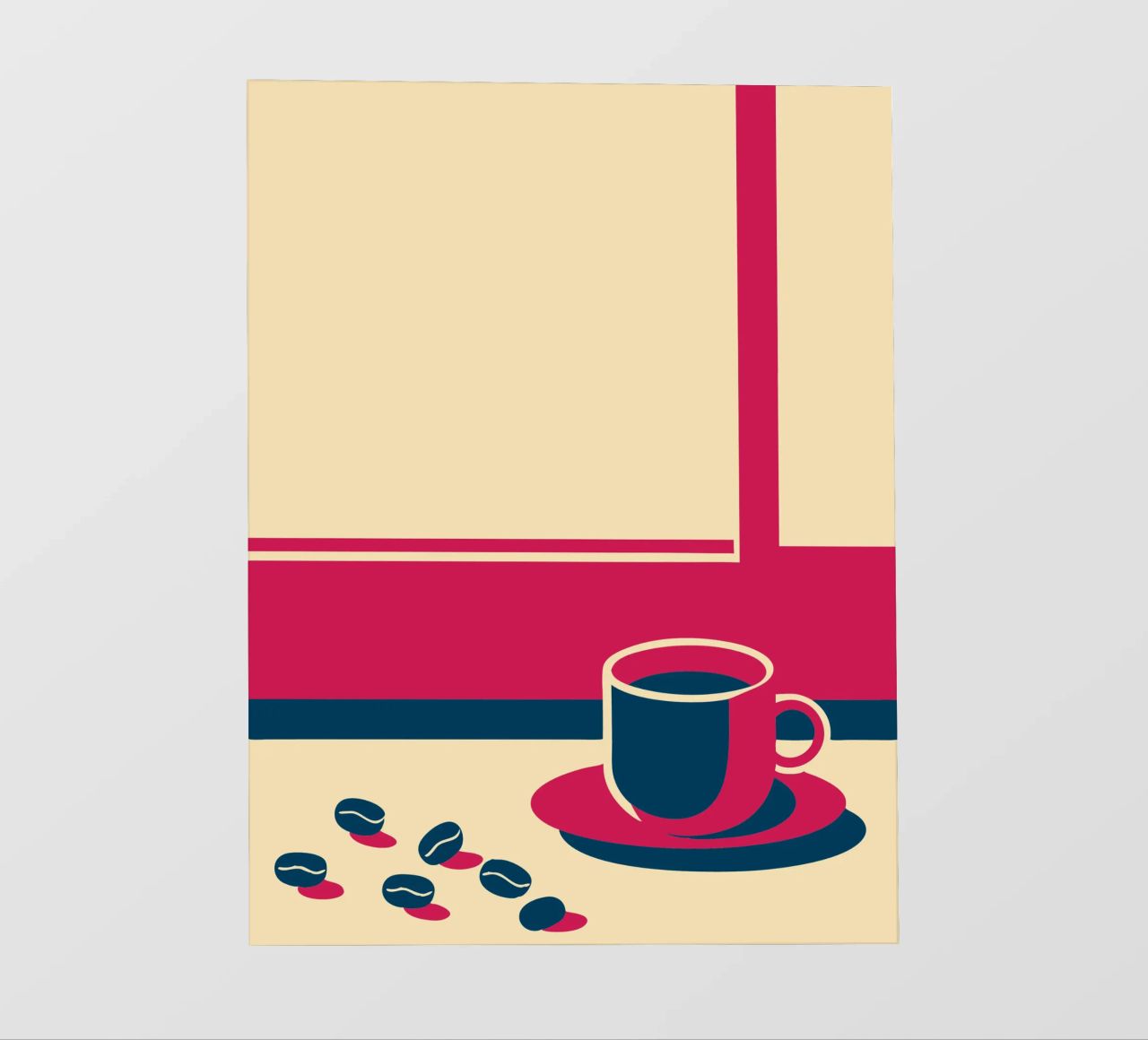 Caffè e chicchi di caffè telo in pvc da TODAY'S SHOP