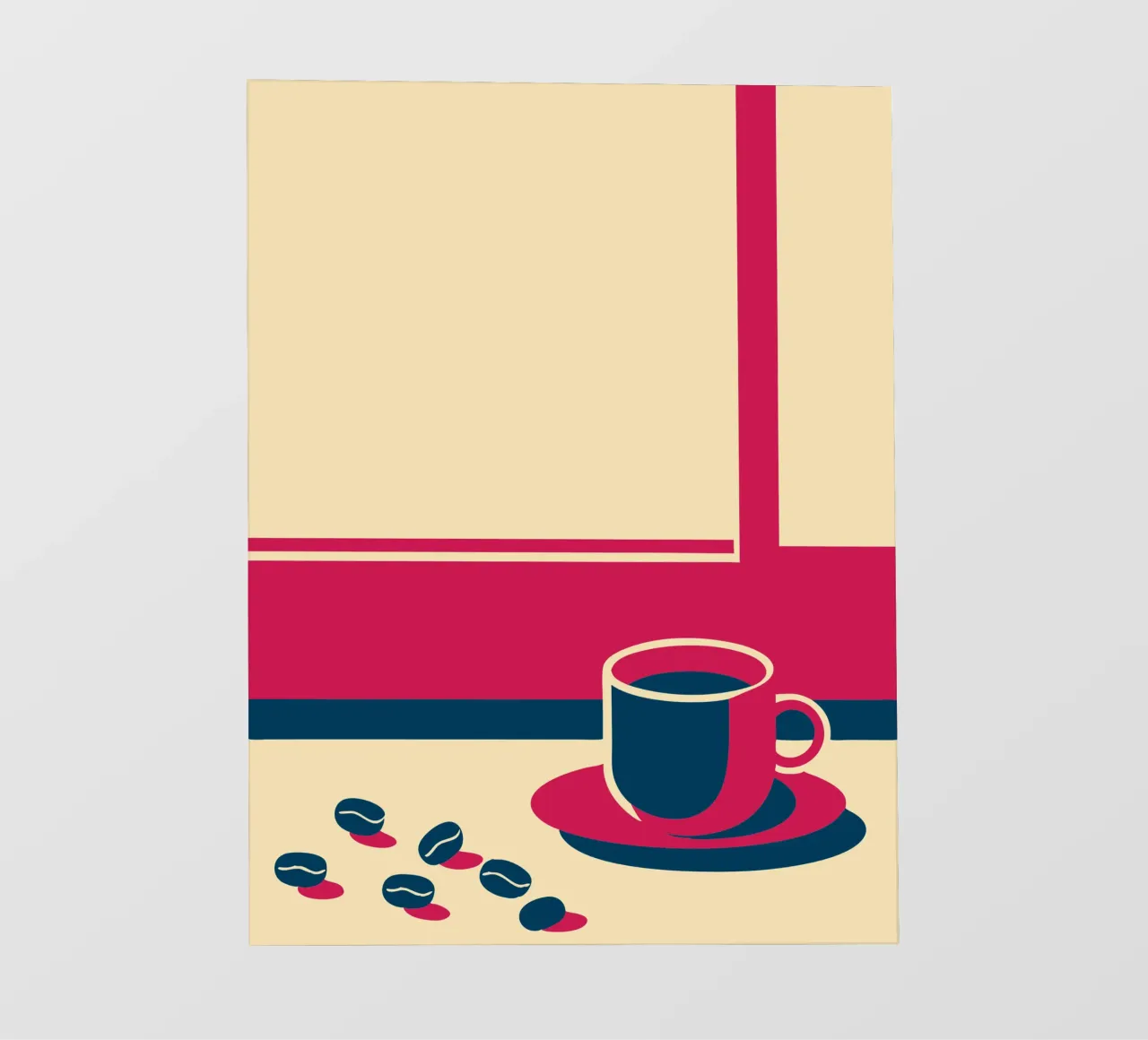 Caffè e chicchi di caffè telo in pvc da TODAY'S SHOP