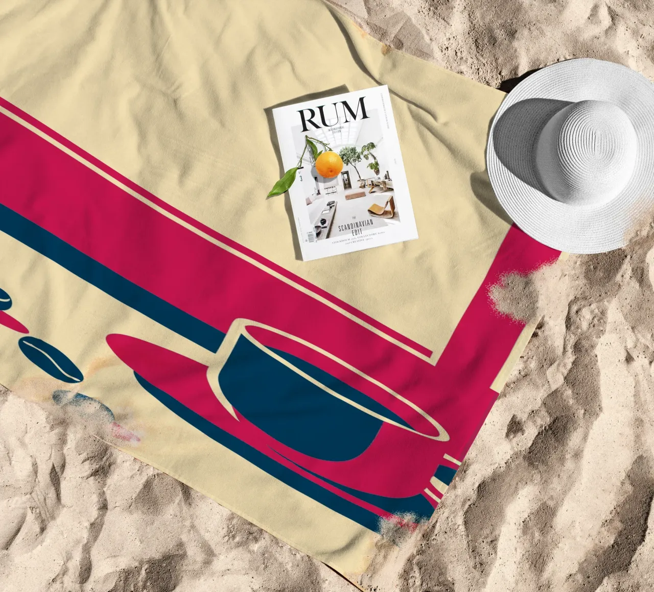 Caffè e chicchi di caffè telo mare da TODAY'S SHOP