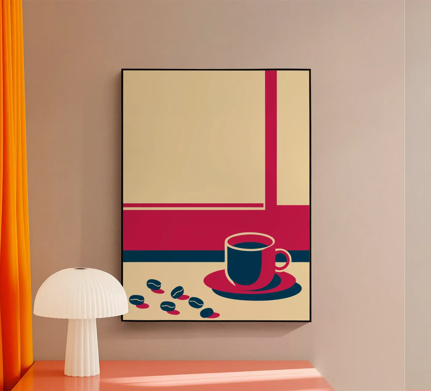 Kaffee und Kaffeebohnen Acryl-Glas von TODAY'S SHOP