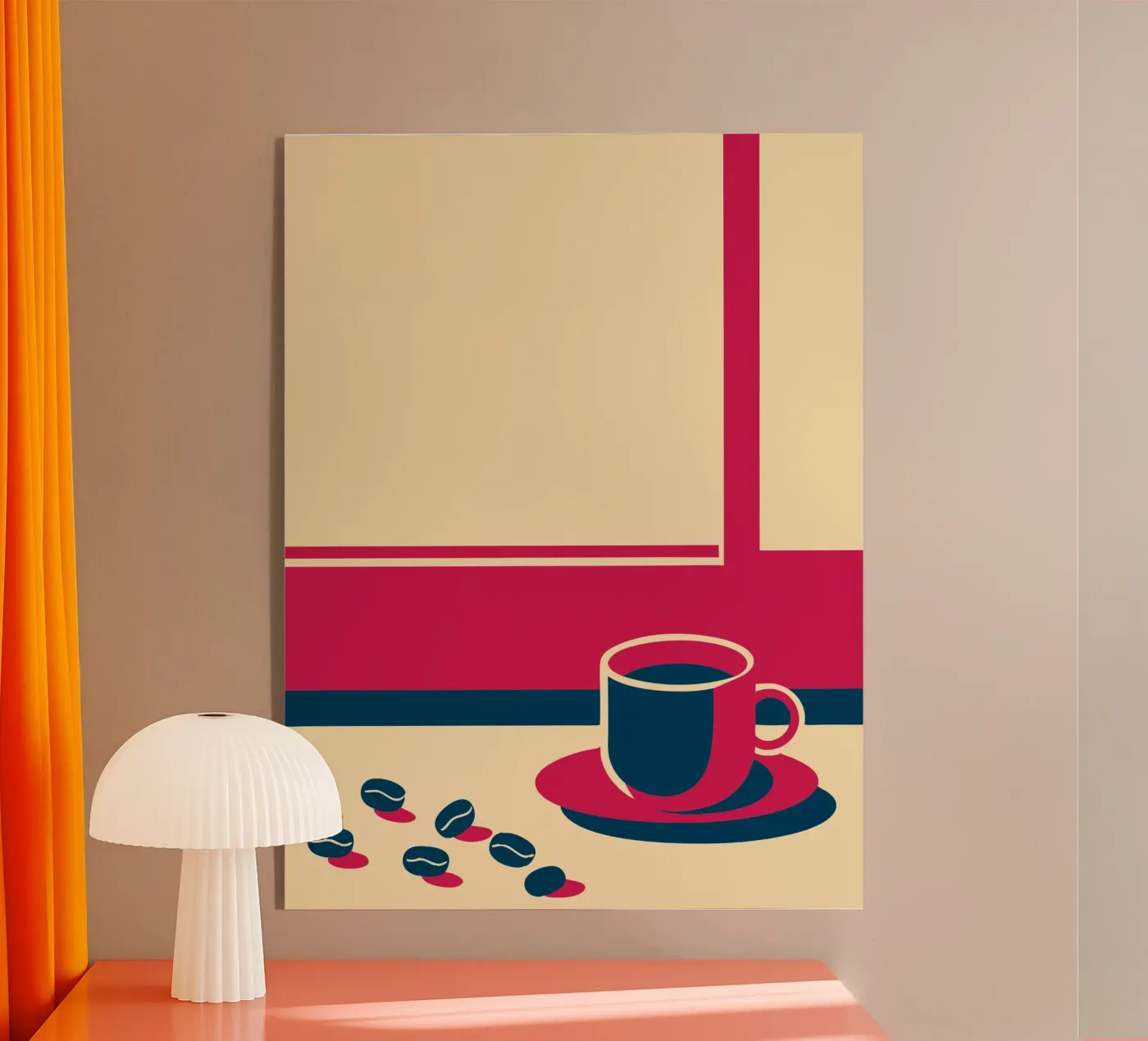 Kaffee und Kaffeebohnen Acryl-Glas von TODAY'S SHOP