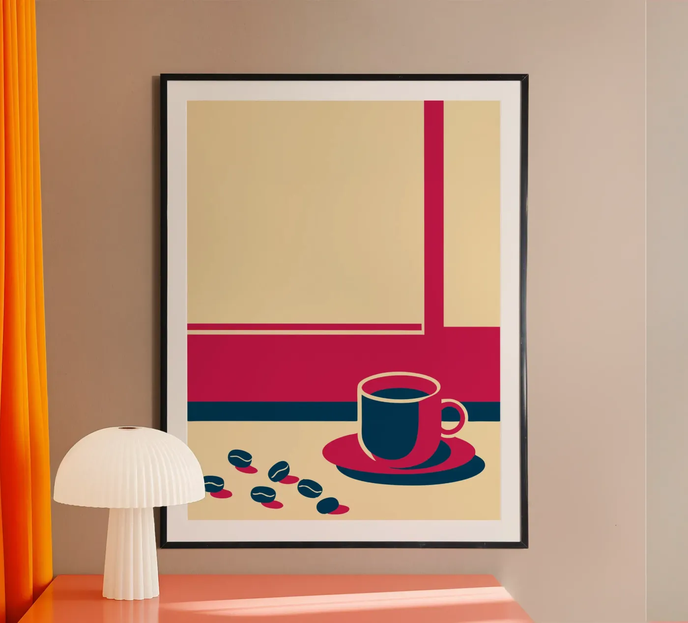 Coffee and Coffee Beans poster van TODAY'S SHOP