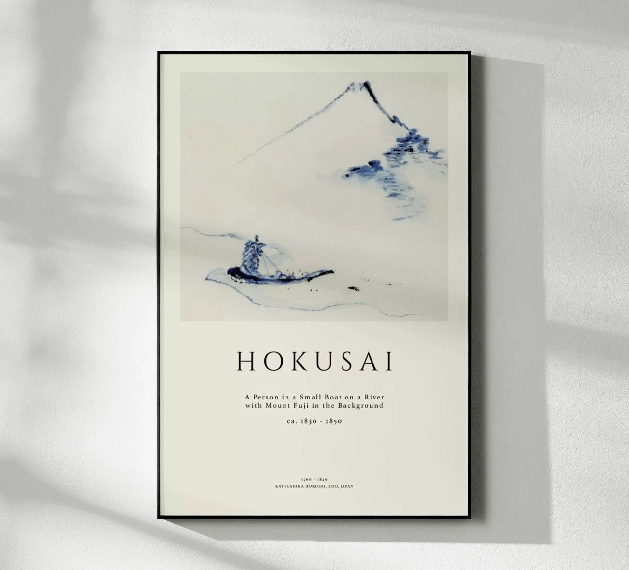 Hokusai - A Person in a Small Boat on a River with Mount Fuji in the Background II plexiglass da Vintage by JUNIQE
