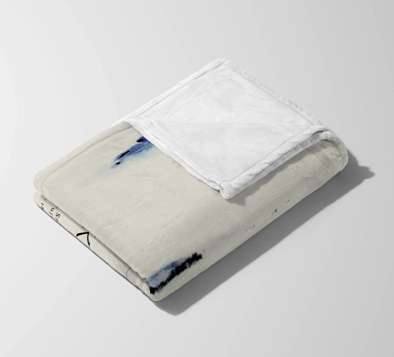 Hokusai - A Person in a Small Boat on a River with Mount Fuji in the Background II fleece blanket by Vintage by JUNIQE