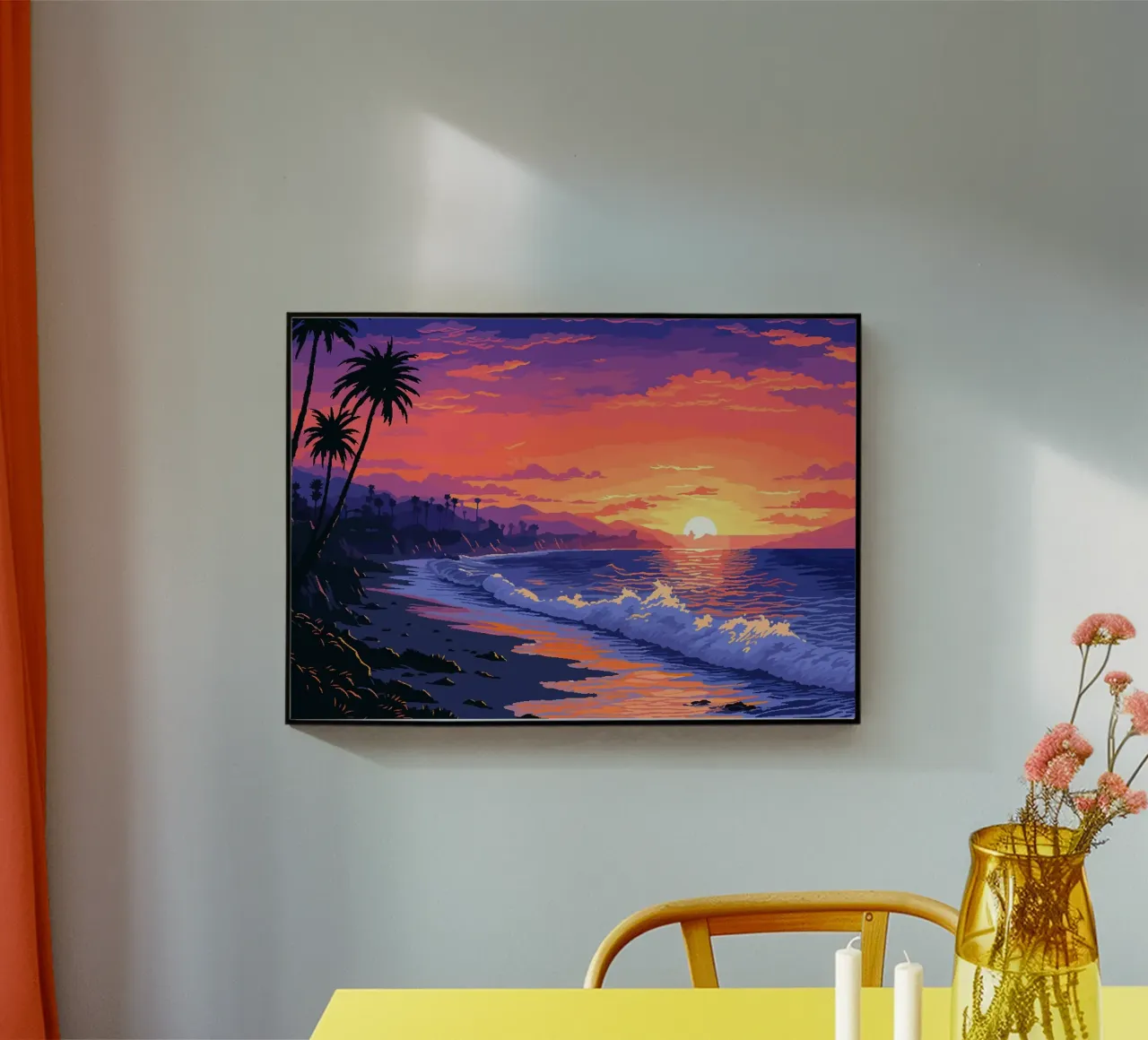 puesta de sol océano mar olas playa costa metacrilato de James Isaac Jackson