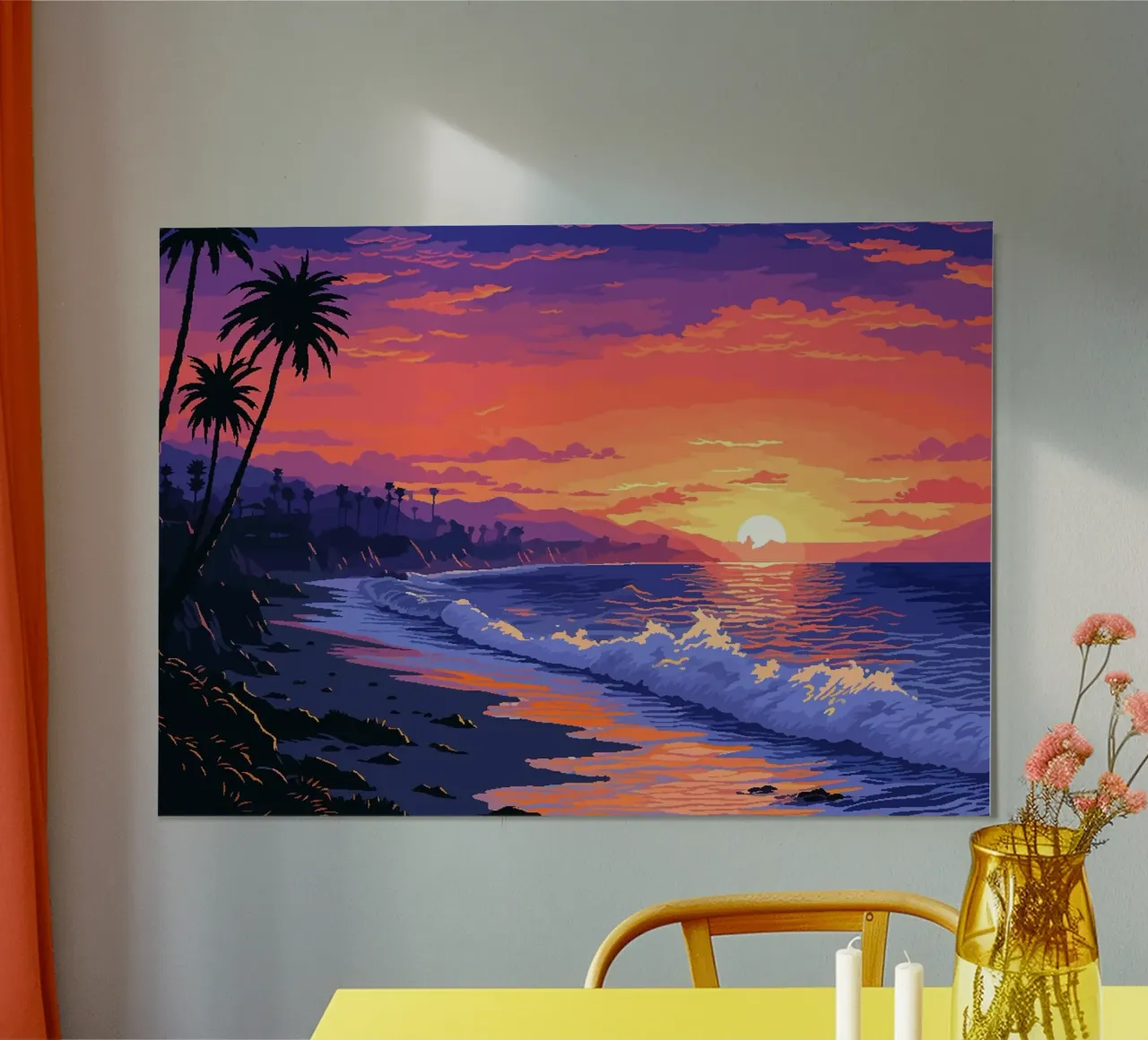 sunset ocean sea waves beach coastline poster by James Isaac Jackson