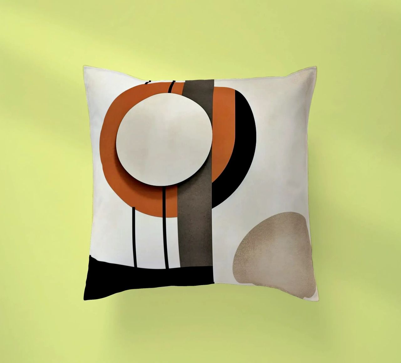 cerchi forme geometriche linee minime linee verticali contra cuscino da James Isaac Jackson