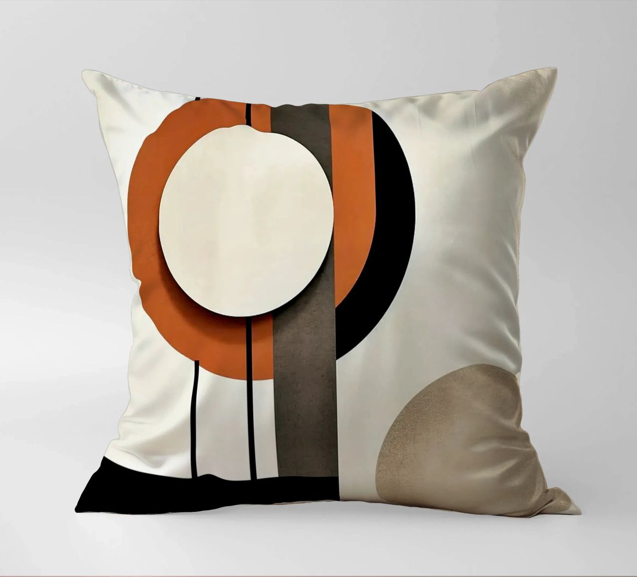 cerchi forme geometriche linee minime linee verticali contra cuscino da James Isaac Jackson