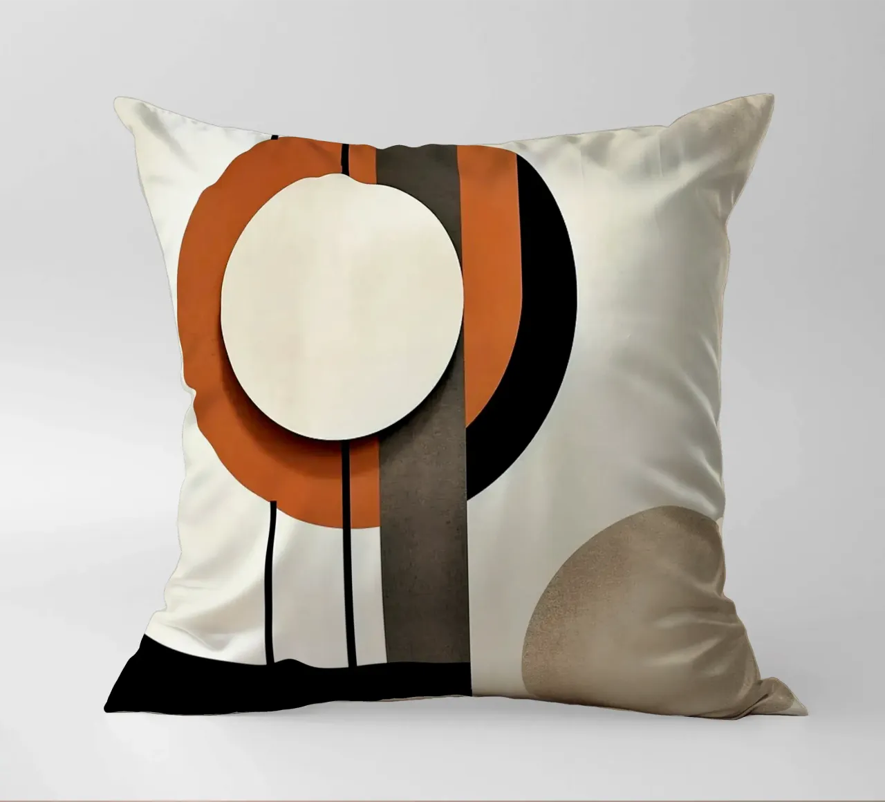 cerchi forme geometriche linee minime linee verticali contra cuscino da James Isaac Jackson
