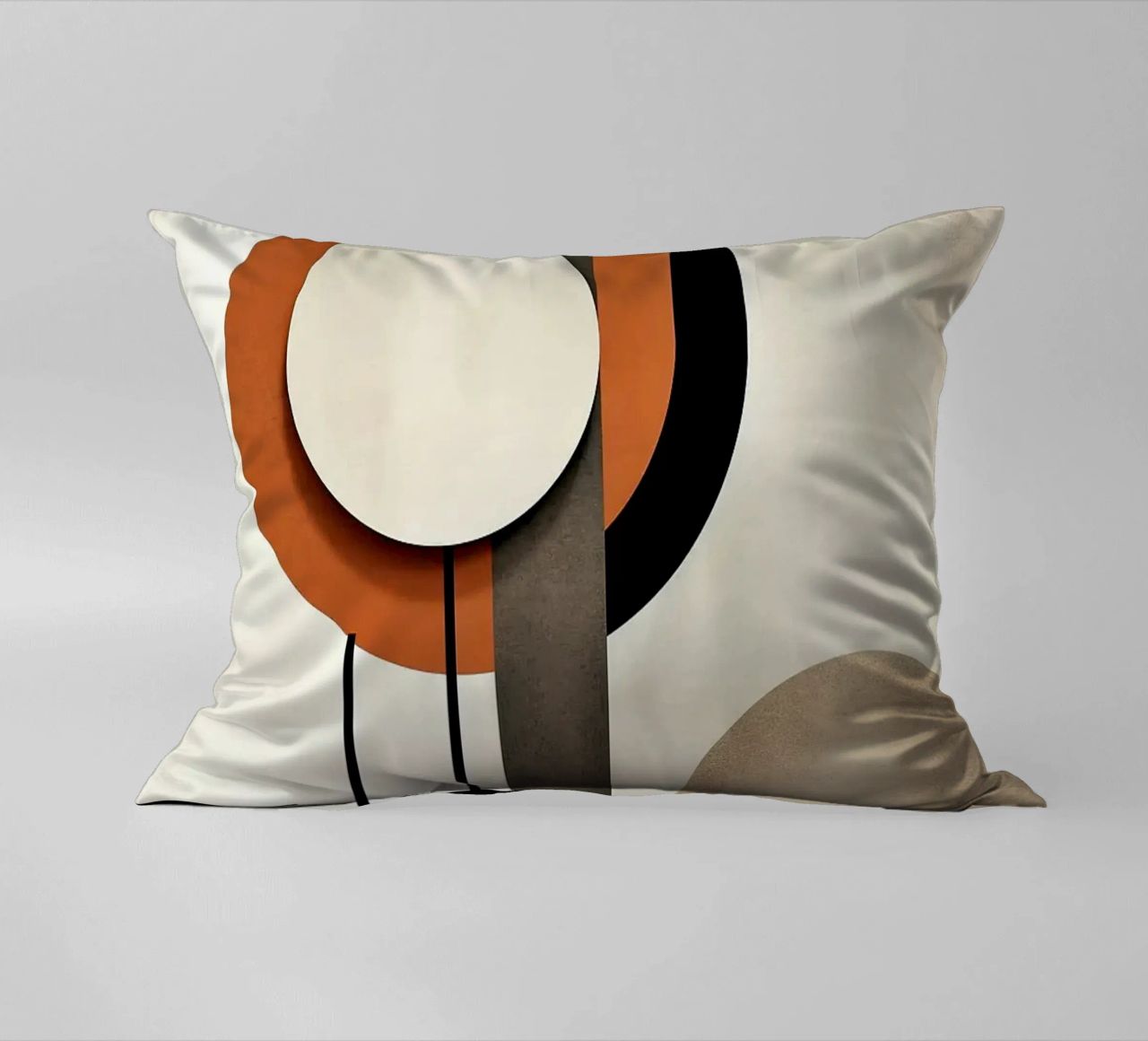 cerchi forme geometriche linee minime linee verticali contra cuscino da James Isaac Jackson
