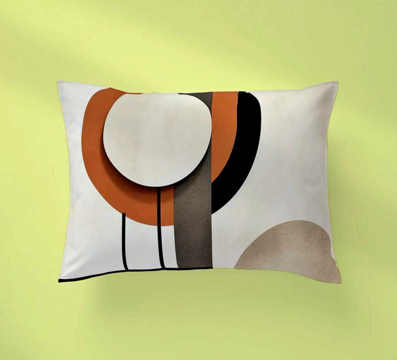 cerchi forme geometriche linee minime linee verticali contra cuscino da James Isaac Jackson