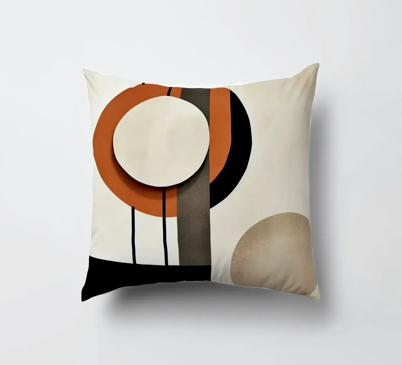 cerchi forme geometriche linee minime linee verticali contra cuscino da James Isaac Jackson