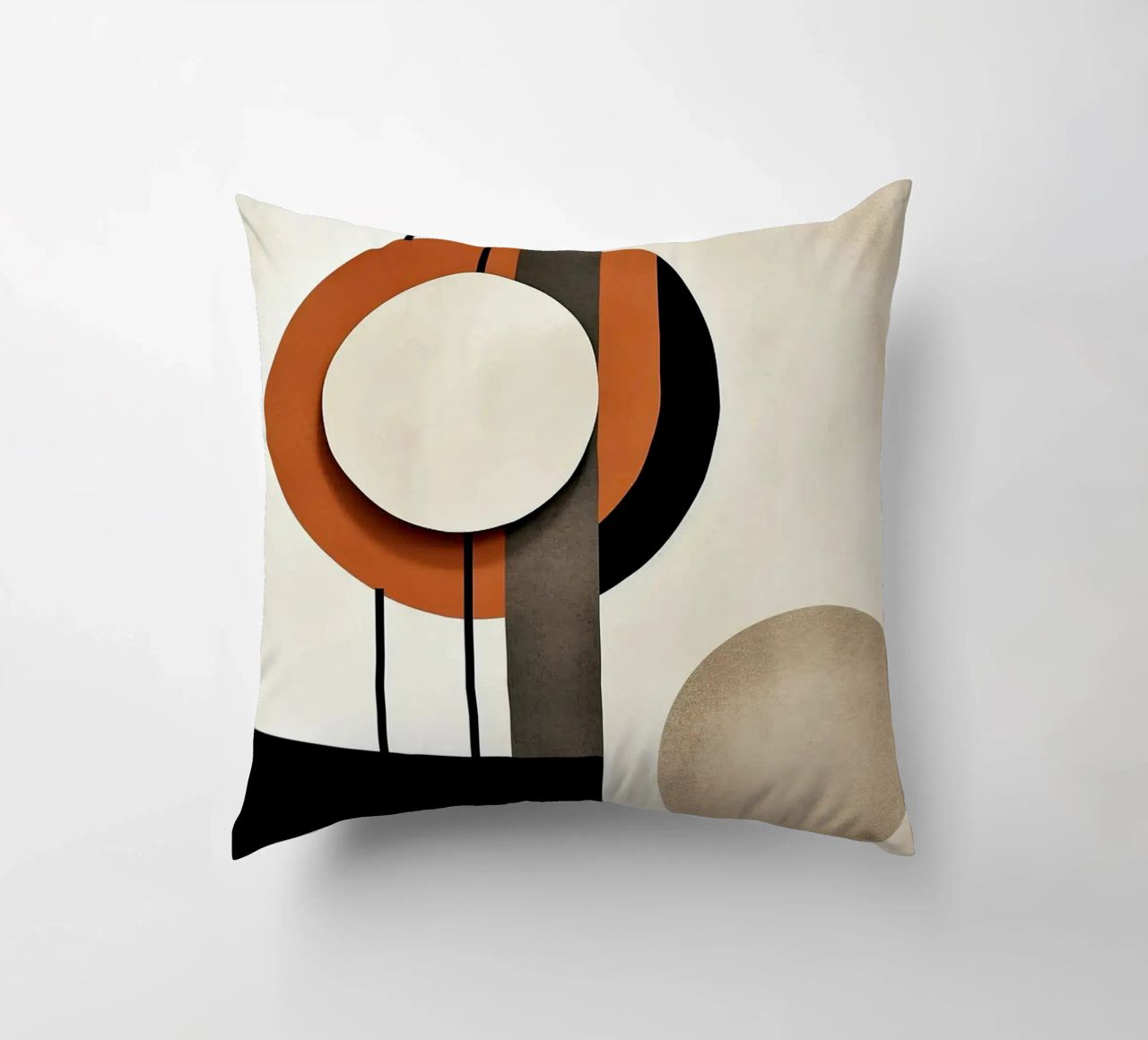 cerchi forme geometriche linee minime linee verticali contra cuscino da James Isaac Jackson