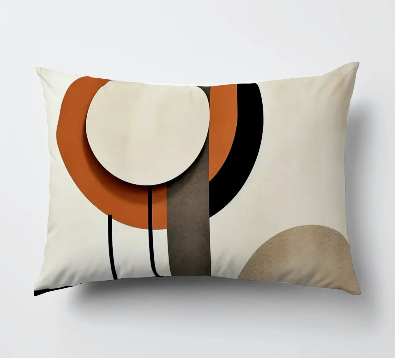 cerchi forme geometriche linee minime linee verticali contra cuscino da James Isaac Jackson