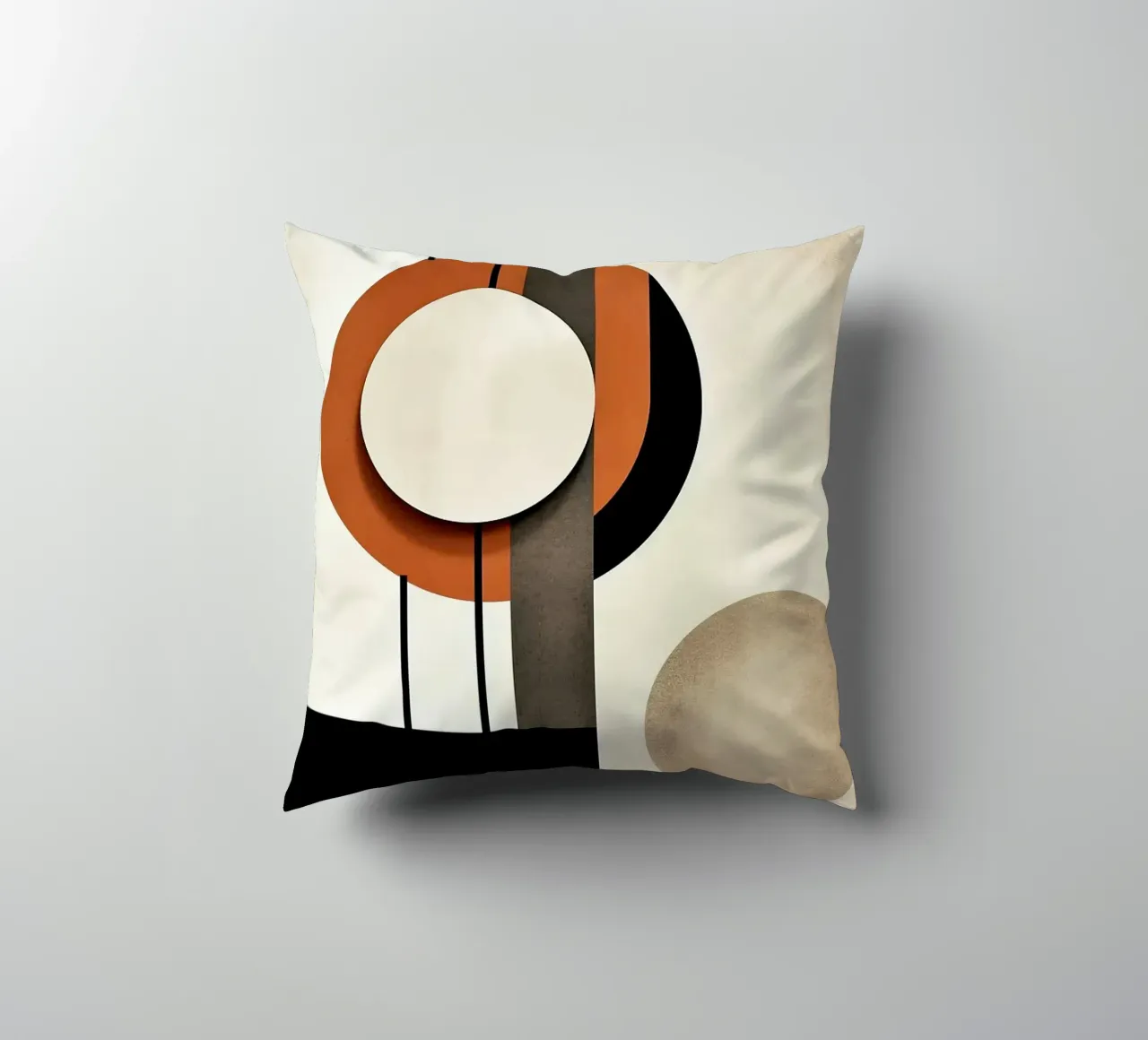 cerchi forme geometriche linee minime linee verticali contra cuscino da James Isaac Jackson