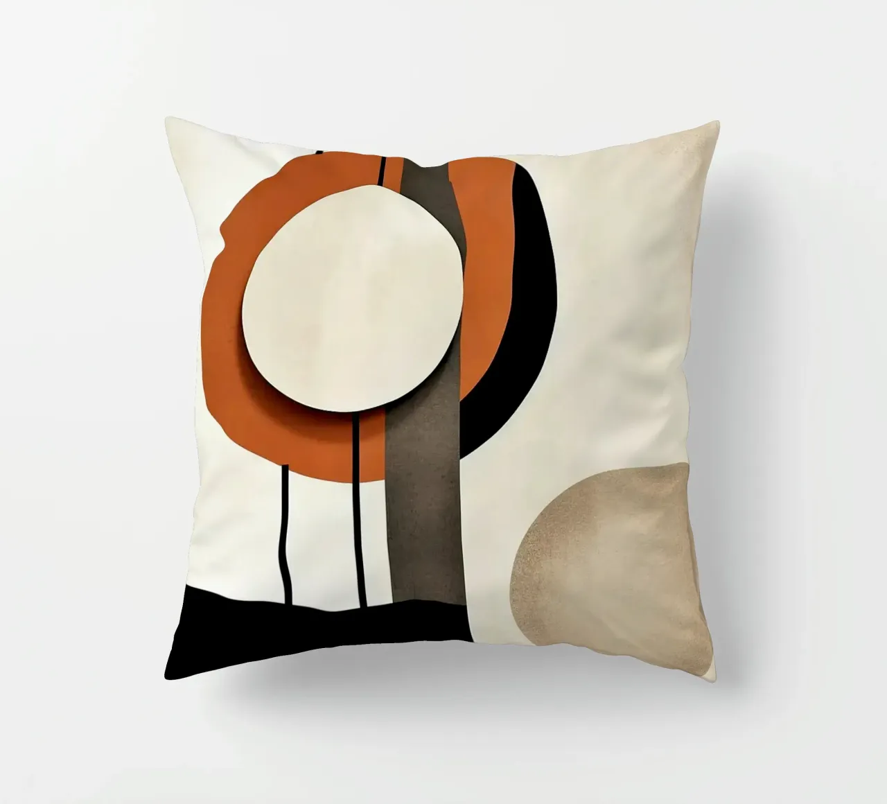 cerchi forme geometriche linee minime linee verticali contra cuscino da James Isaac Jackson