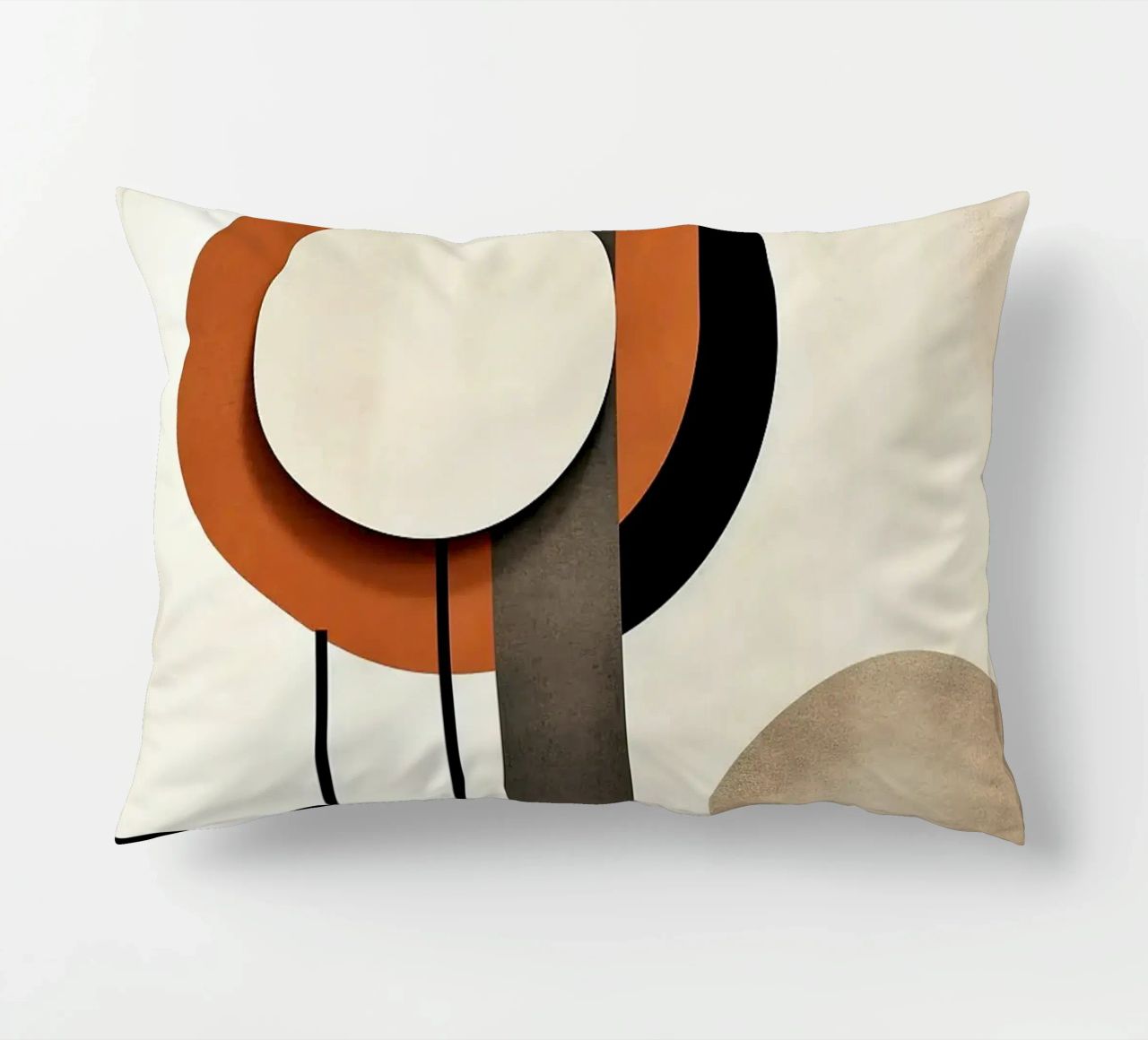cerchi forme geometriche linee minime linee verticali contra cuscino da James Isaac Jackson