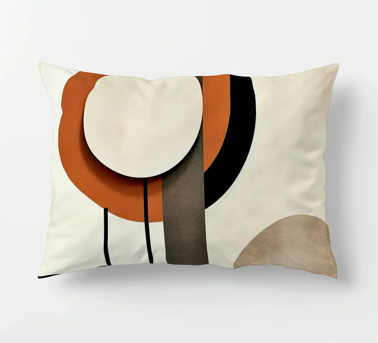cerchi forme geometriche linee minime linee verticali contra cuscino da James Isaac Jackson