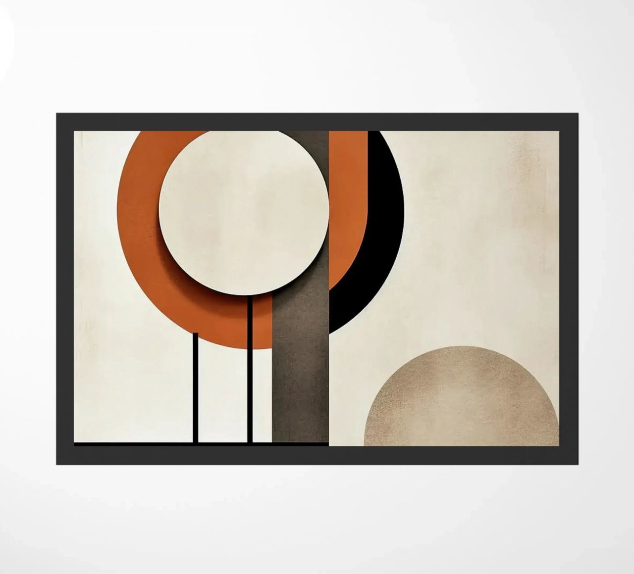 circles geometric shapes minimal lines vertical lines contra doormat by James Isaac Jackson