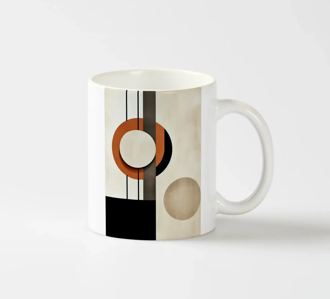 circles geometric shapes minimal lines vertical lines contra ceramic mug by James Isaac Jackson