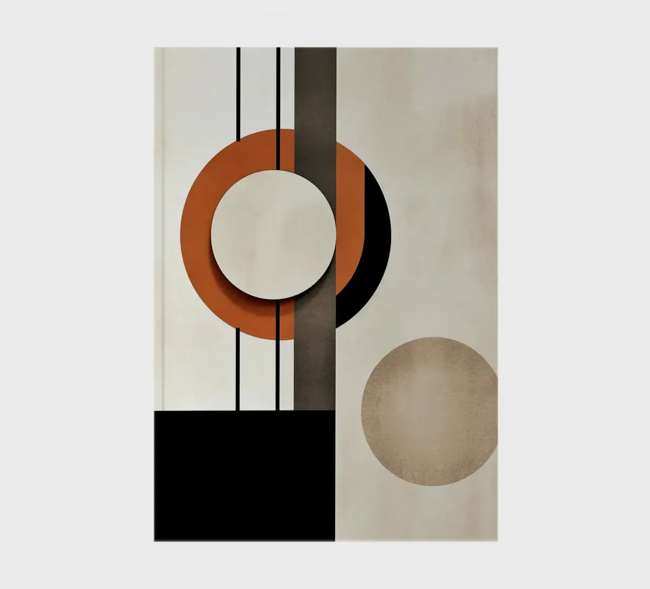cerchi forme geometriche linee minime linee verticali contra diario da James Isaac Jackson