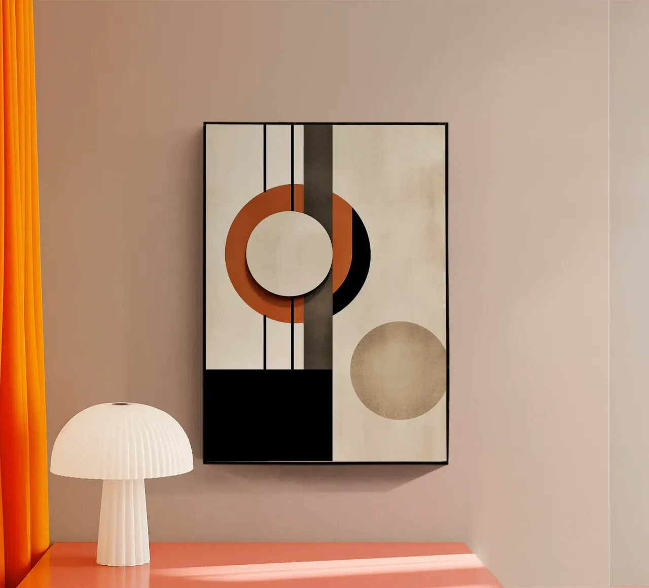 cerchi forme geometriche linee minime linee verticali contra plexiglass da James Isaac Jackson