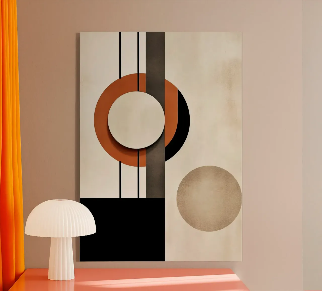 Kreise geometrische Formen minimale Linien vertikale Linien Kontra Acryl-Glas von James Isaac Jackson