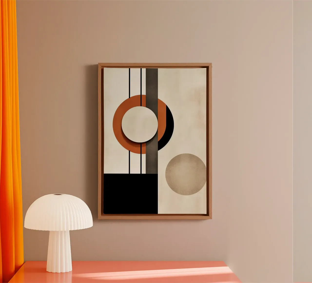 cerchi forme geometriche linee minime linee verticali contra tela da James Isaac Jackson