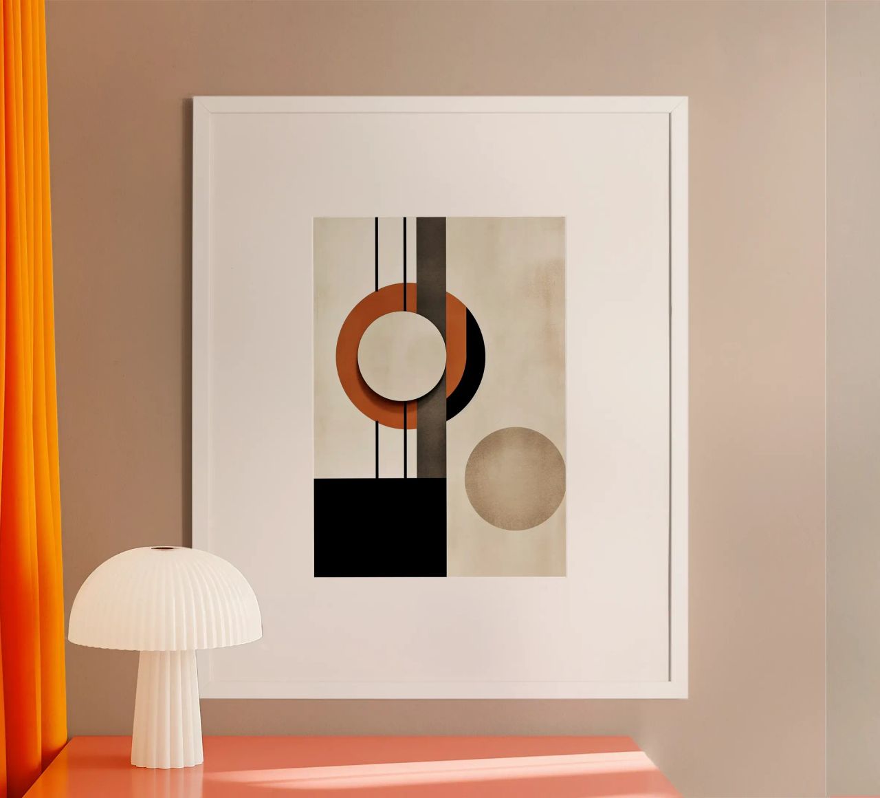 circles geometric shapes minimal lines vertical lines contra poster by James Isaac Jackson
