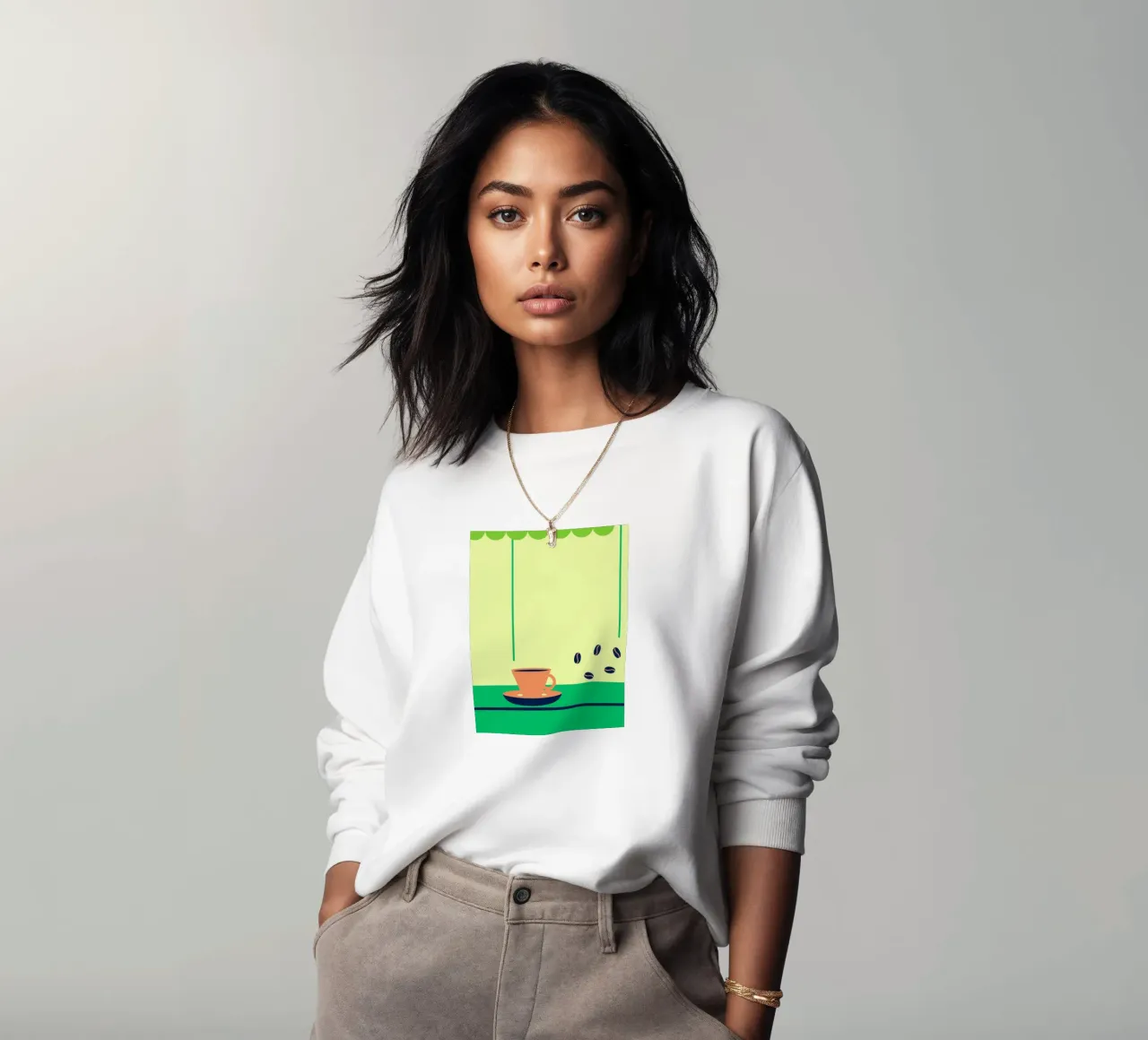 Coffee and Coffee Beans sweatshirt by TODAY'S SHOP