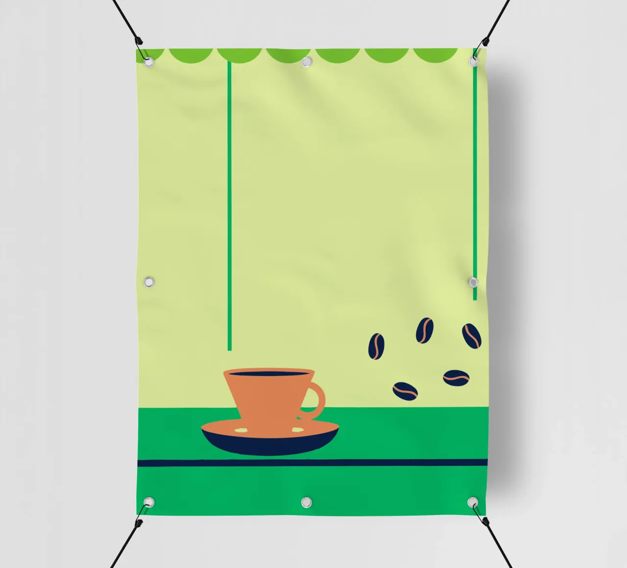 Caffè e chicchi di caffè telo in pvc da TODAY'S SHOP