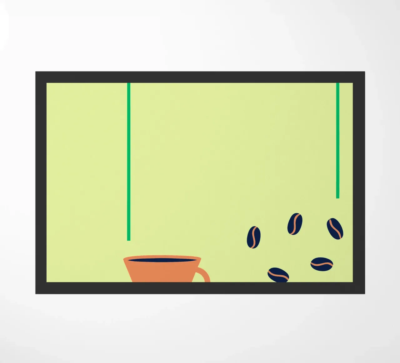 Caffè e chicchi di caffè zerbino da TODAY'S SHOP