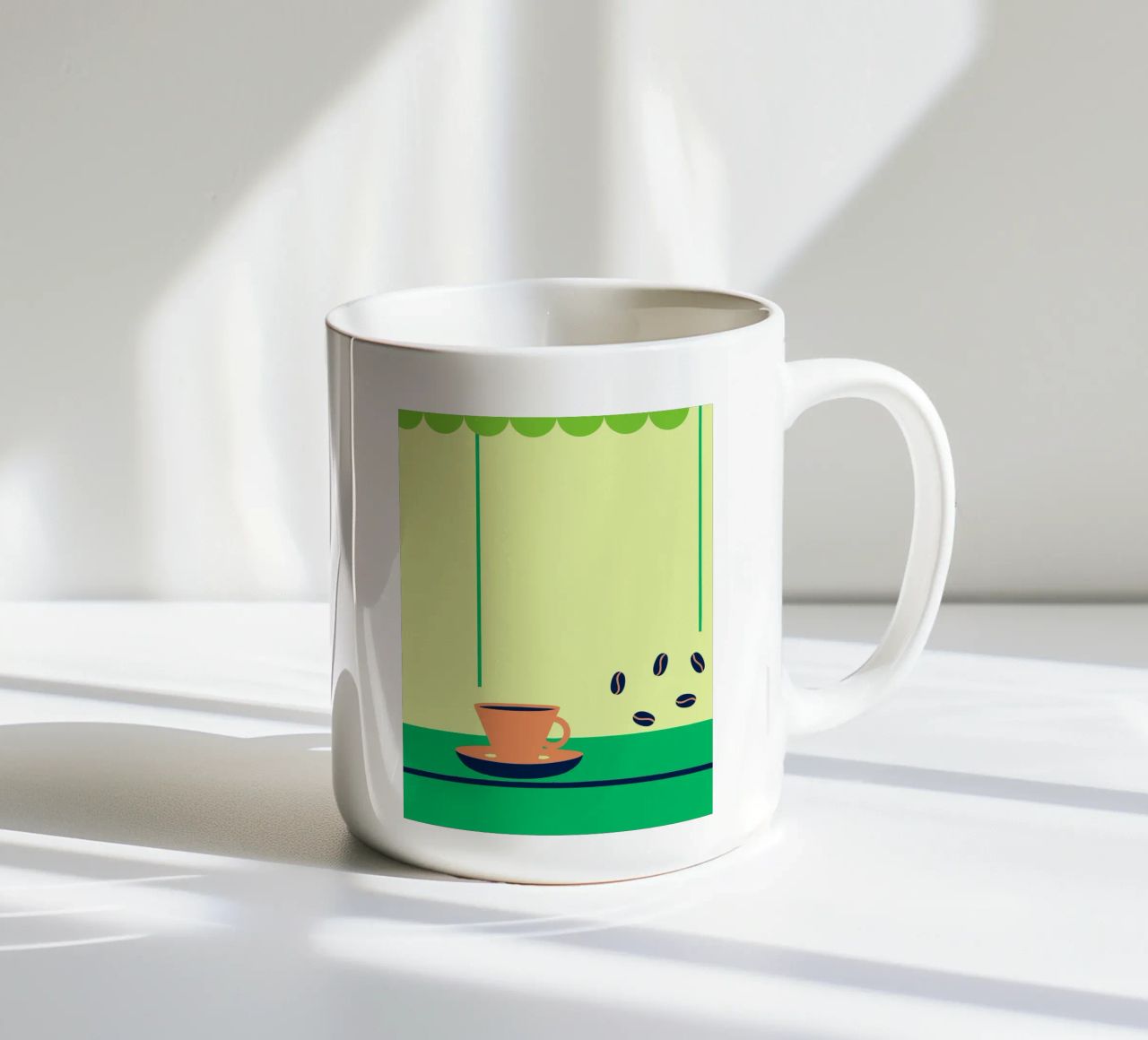 Caffè e chicchi di caffè tazza in ceramica da TODAY'S SHOP