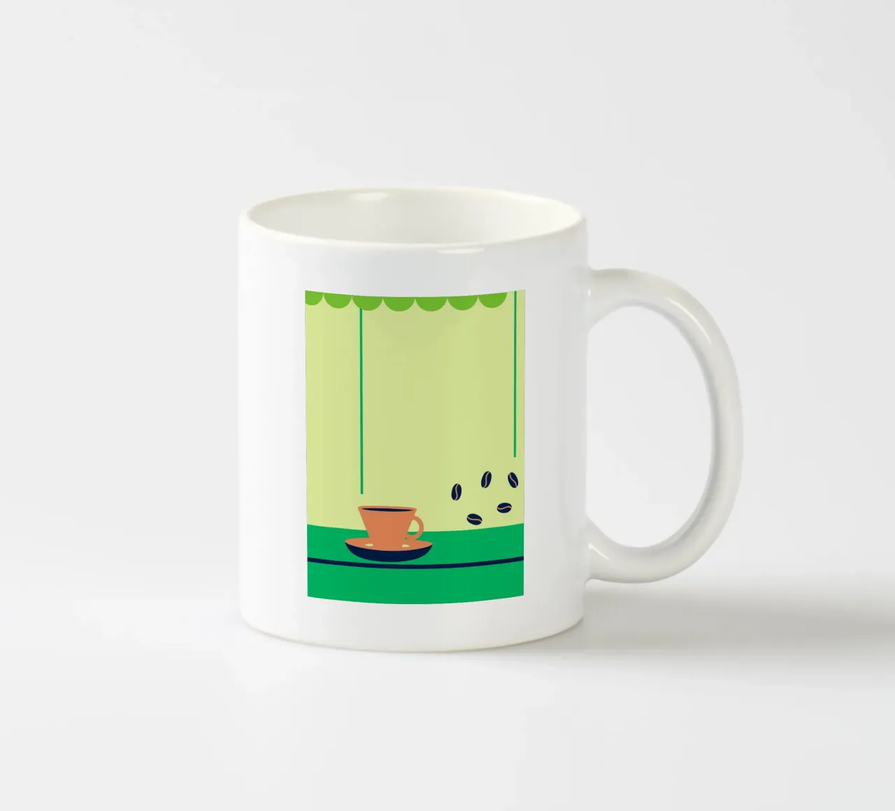 Coffee and Coffee Beans ceramic mug by TODAY'S SHOP