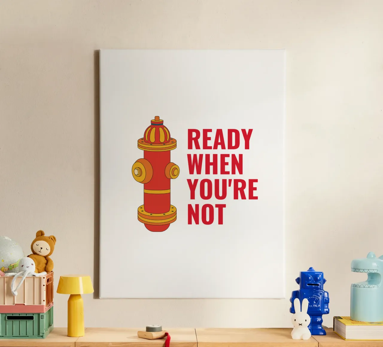 Hydrant joke tela con Cornice a cassetta da galihstudio
