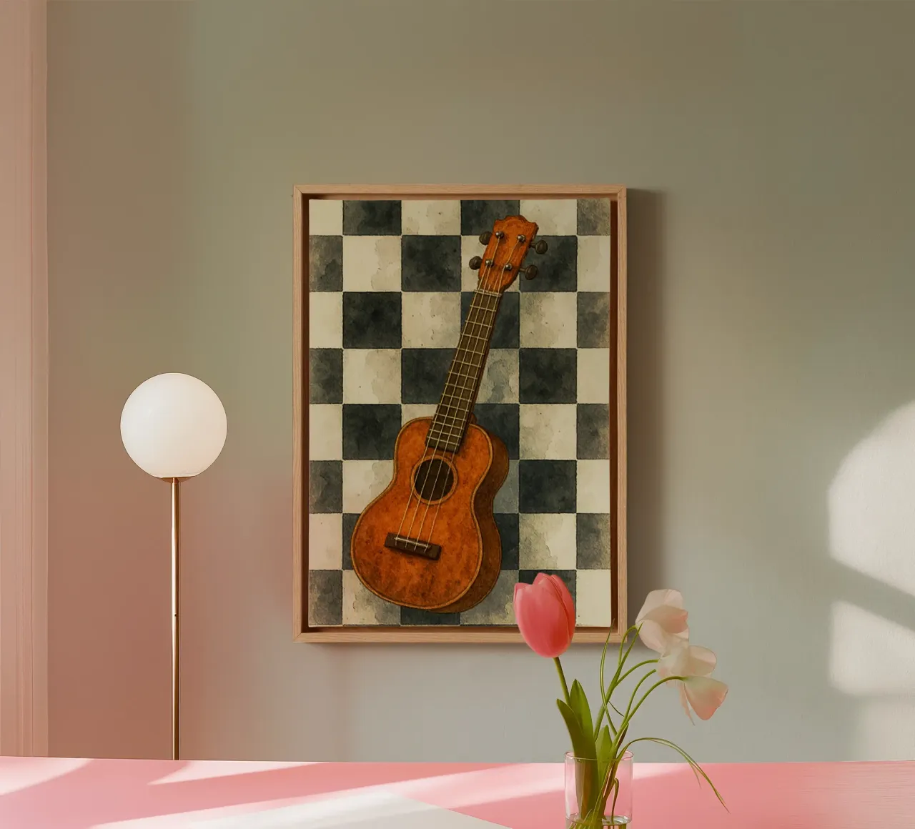 ukelele verbeelding schilderen tekenen kunst canvas van the gendels