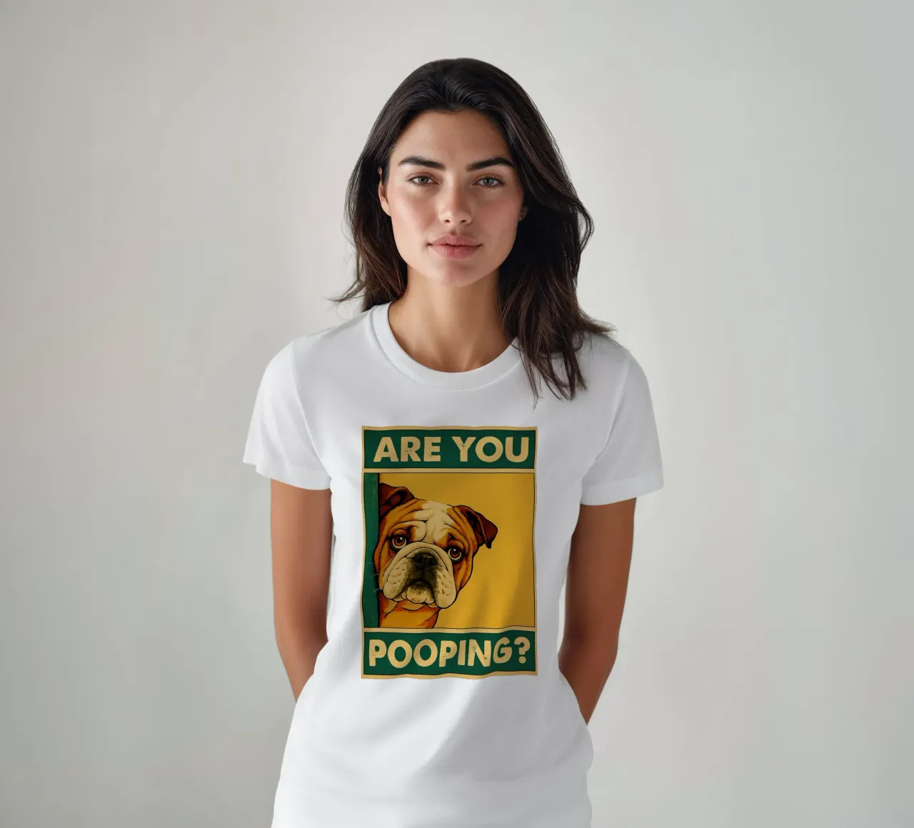 Sind Sie Pooping Bulldog lustig Badezimmer T-Shirt von the gindils