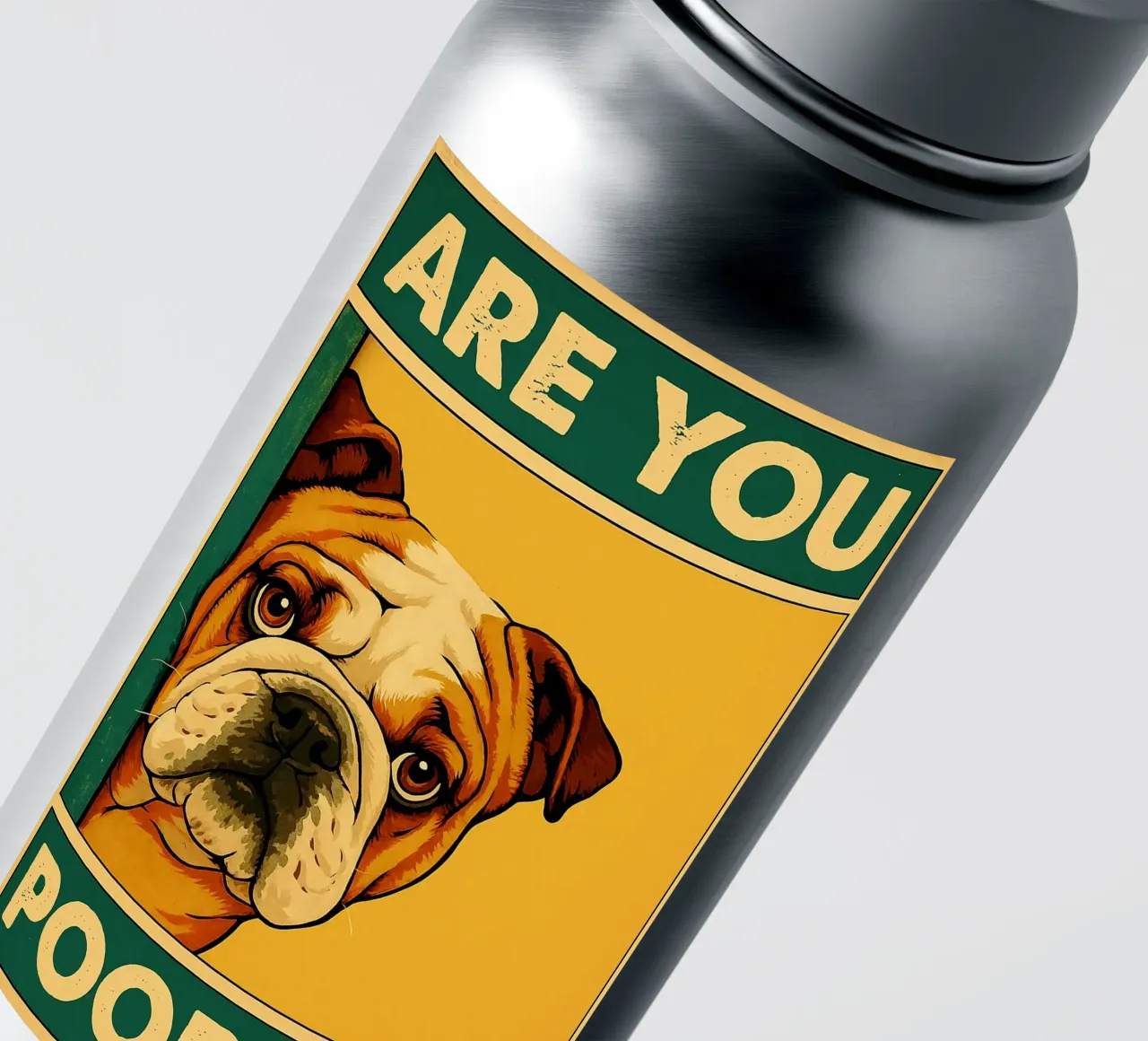 Are You Pooping Bulldog Funny Bathroom sticker by the gindils