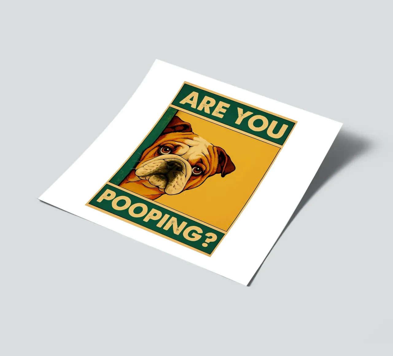 Sind Sie Pooping Bulldog lustig Badezimmer Stickerbogen von the gindils